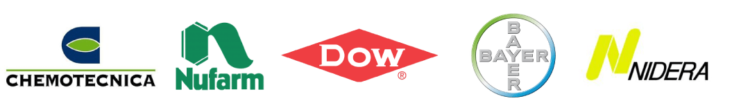banner con logos de las siguientes marcas: Chemotecnica, Nufarm, Dow, Bayer, Nidera